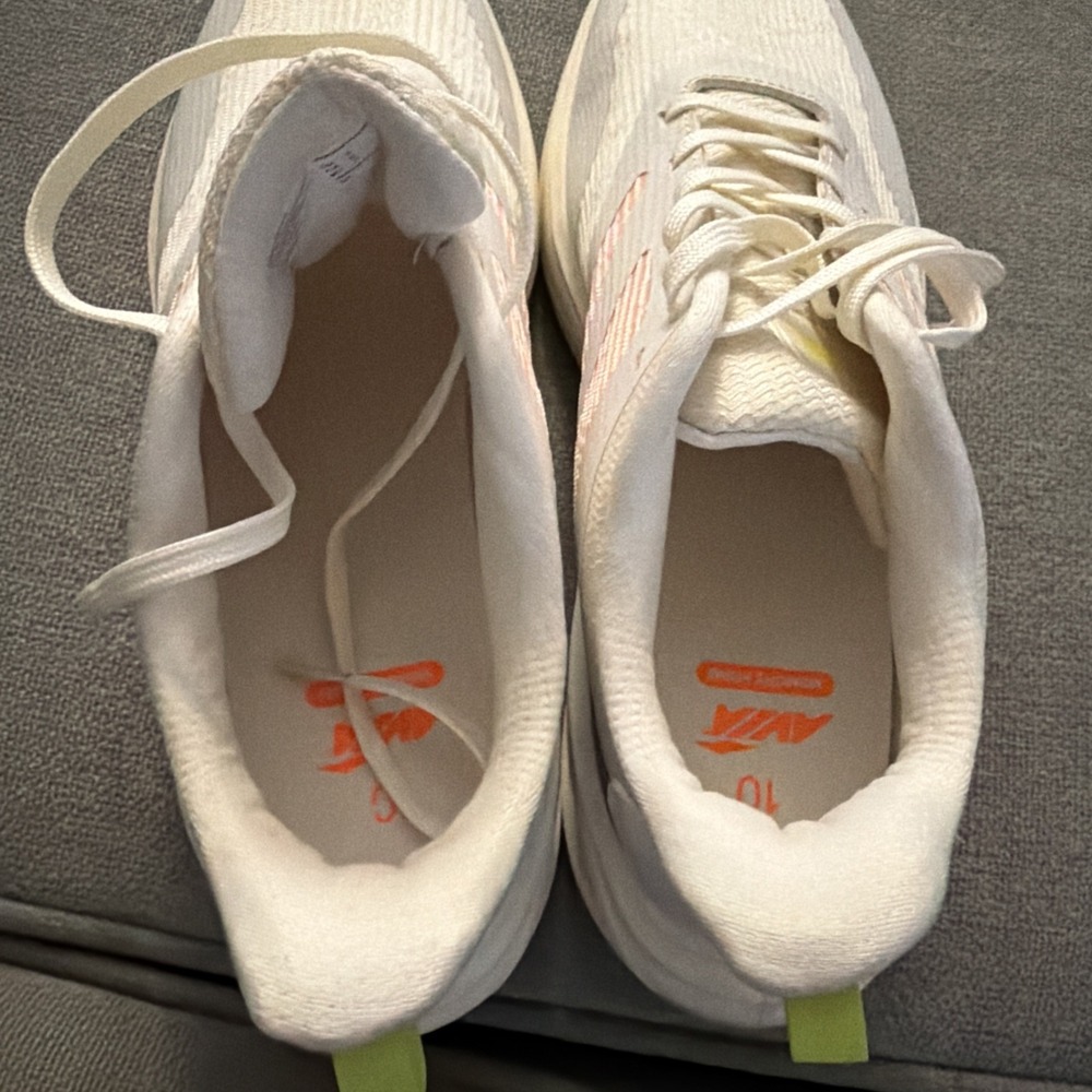 Avia Lightweight Mesh White Orange Green Low Top Running Sneakers - Picture 6 of 6